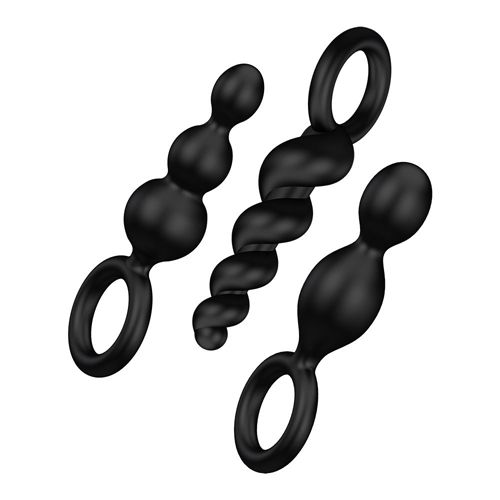 Satisfyer Booty Call Set Of 3 Black Anal Plugs