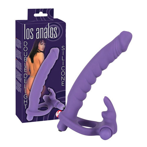 Los Analos Double Delight Vibrating Dildo And Cock Ring