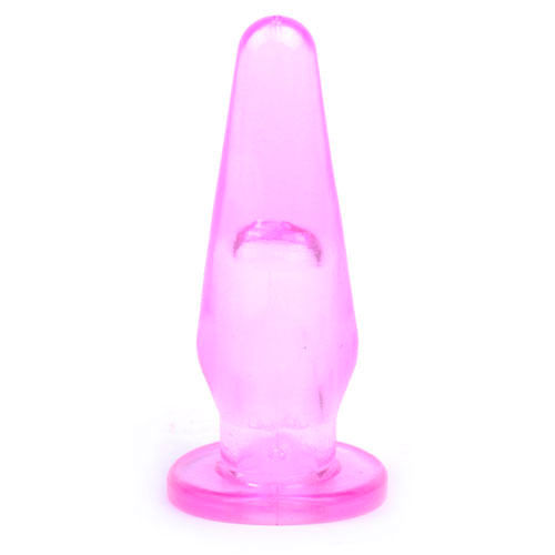 Mini Butt Plug With Finger Hole Pink