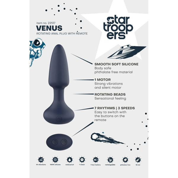 Startroopers Venus Rotating Remote Control Anal Plug