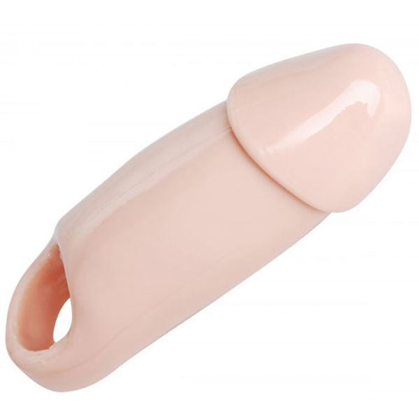 Size Matters Really Ample Wide Penis Enhancer Sheath Flesh