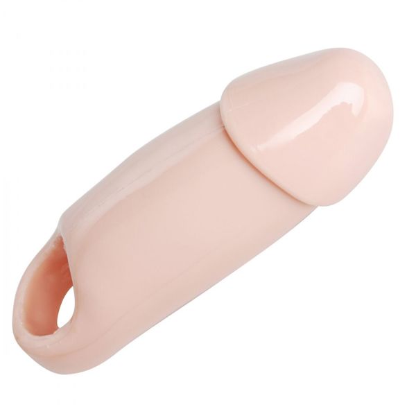 Size Matters Really Ample Wide Penis Enhancer Sheath Flesh