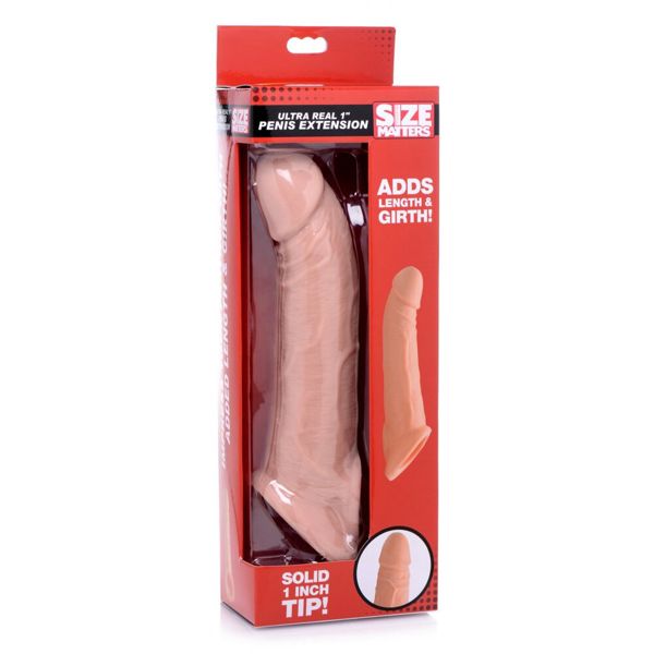 Size Matters Ultra Real 1 Inch Solid Tip Penis Extension