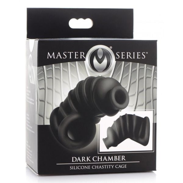 Master Series Dark Chamber Silicone Chastitys Cage