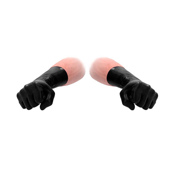 Fist It Black Latex Short Gloves