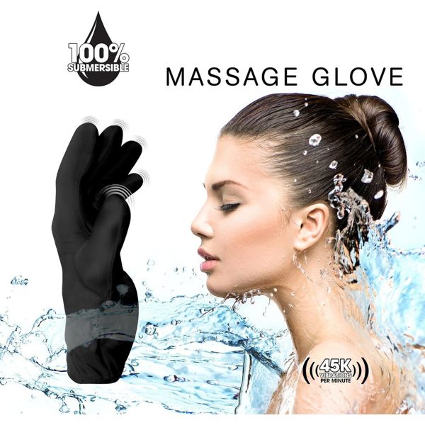 Fukuoku Vibrating Five Finger Massage Glove  Left Hand