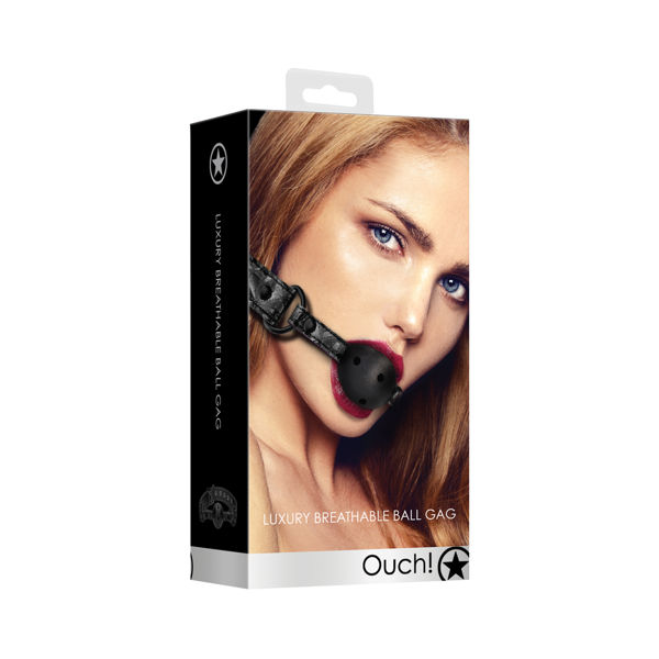 Ouch Breathable Luxury Black Ball Gag