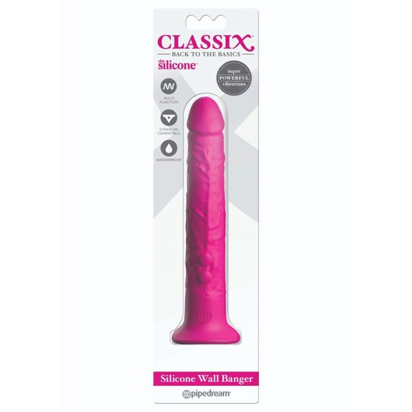 Vibrating Suction Cup Wall Banger Pink