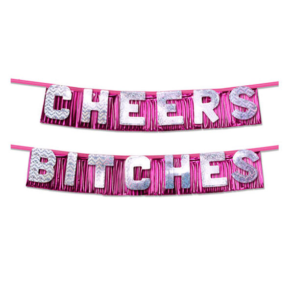 Bachelorette Party Favors Cheers Bitches Party Banner