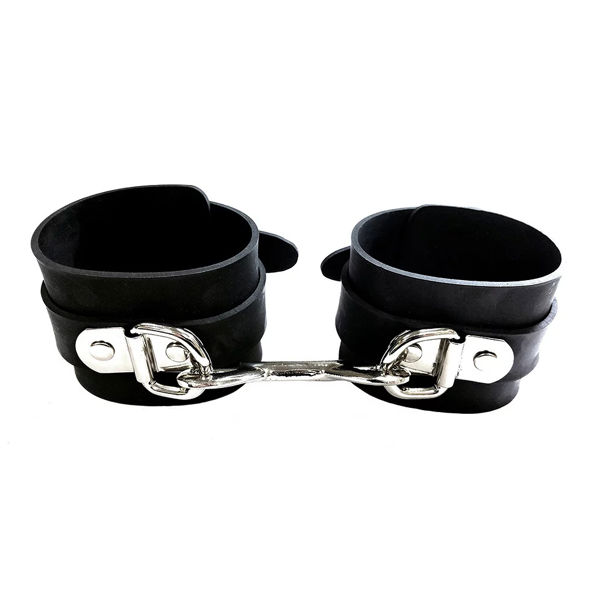 Rouge Garments Black Rubber Wrist Cuffs