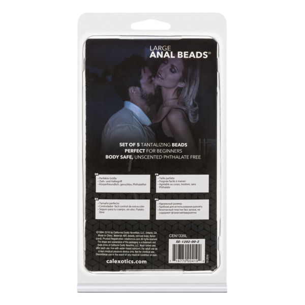 Large Pleasure Anal Beads Assorted Colours