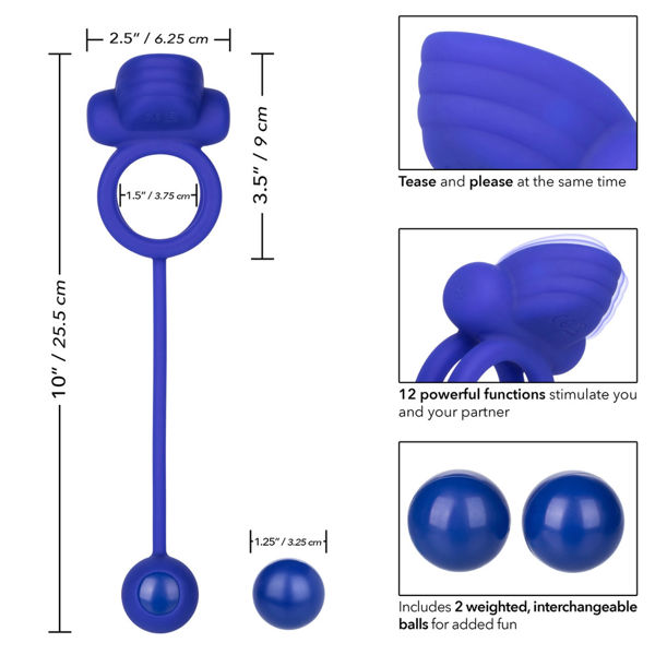 Rechargeable Dual Rockin Rim Enhancer Cock Ring